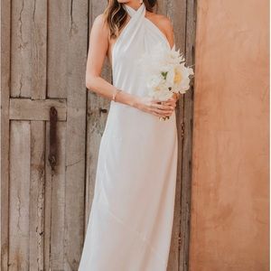 Ivory Halter Maxi Dress